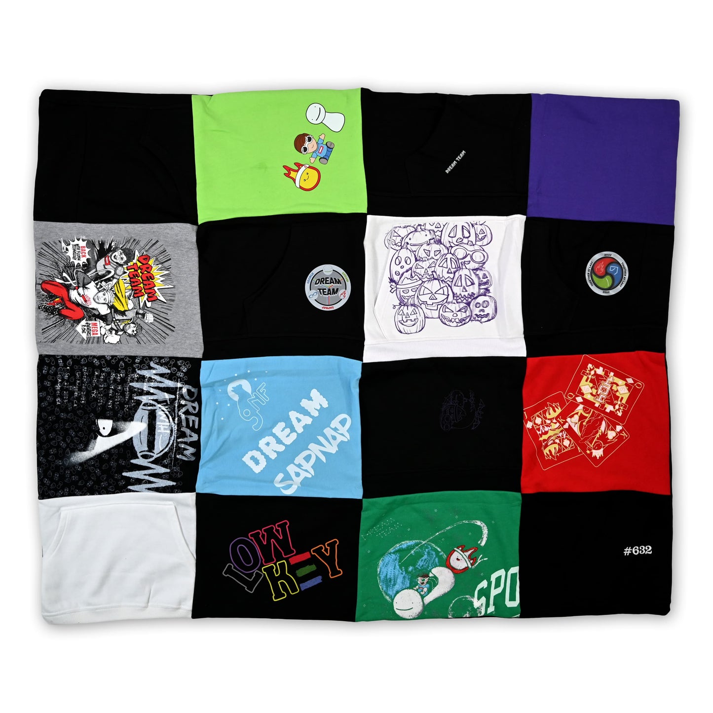 Dream Team Dark Serialized Handcrafted Quilt