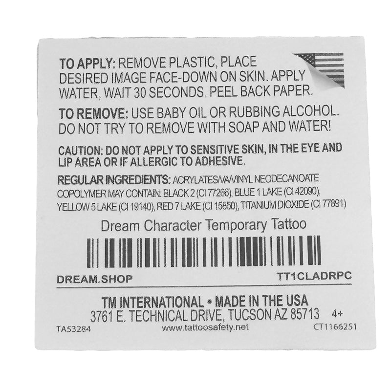 Dream Blob Temporary Tattoo