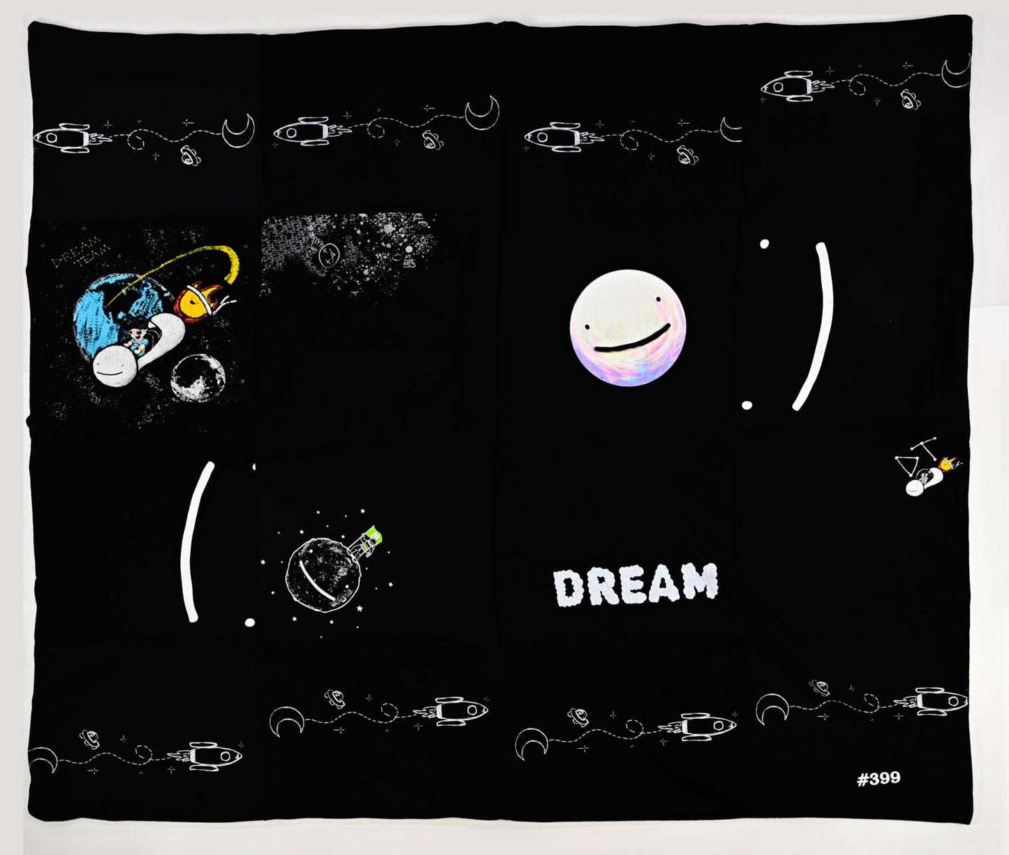 Dream Team Dark Serialized Handcrafted Quilt