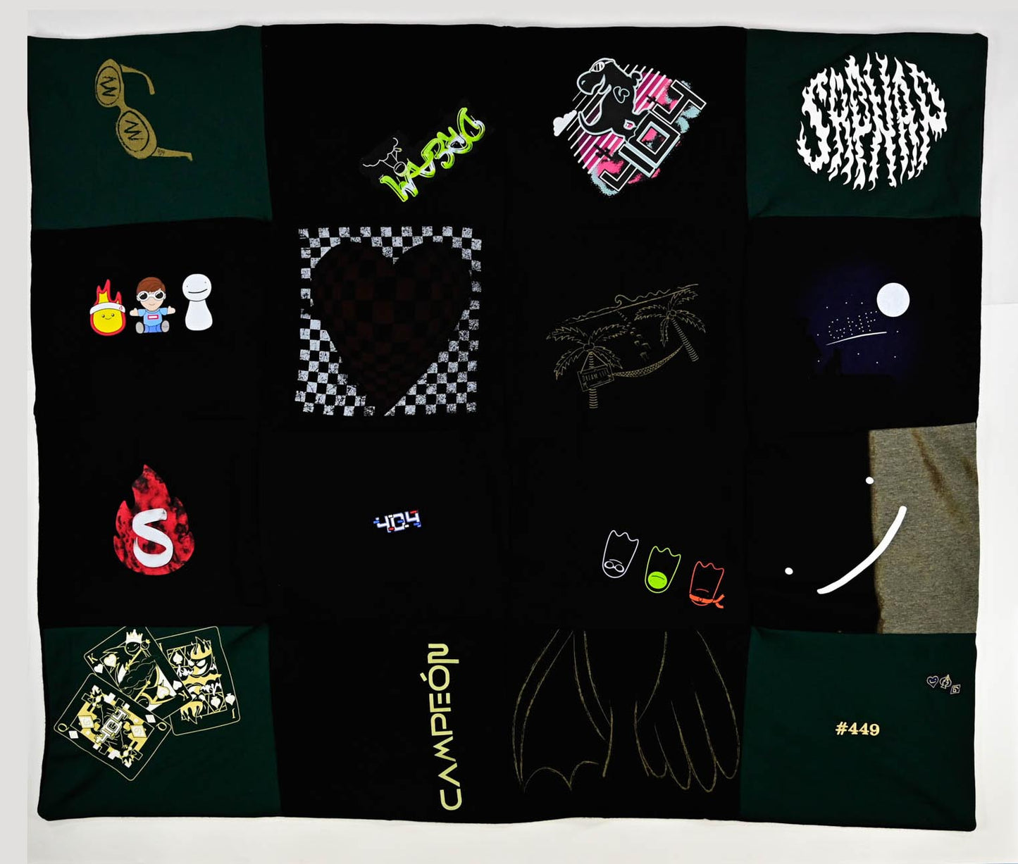 Dream Team Dark Serialized Handcrafted Quilt