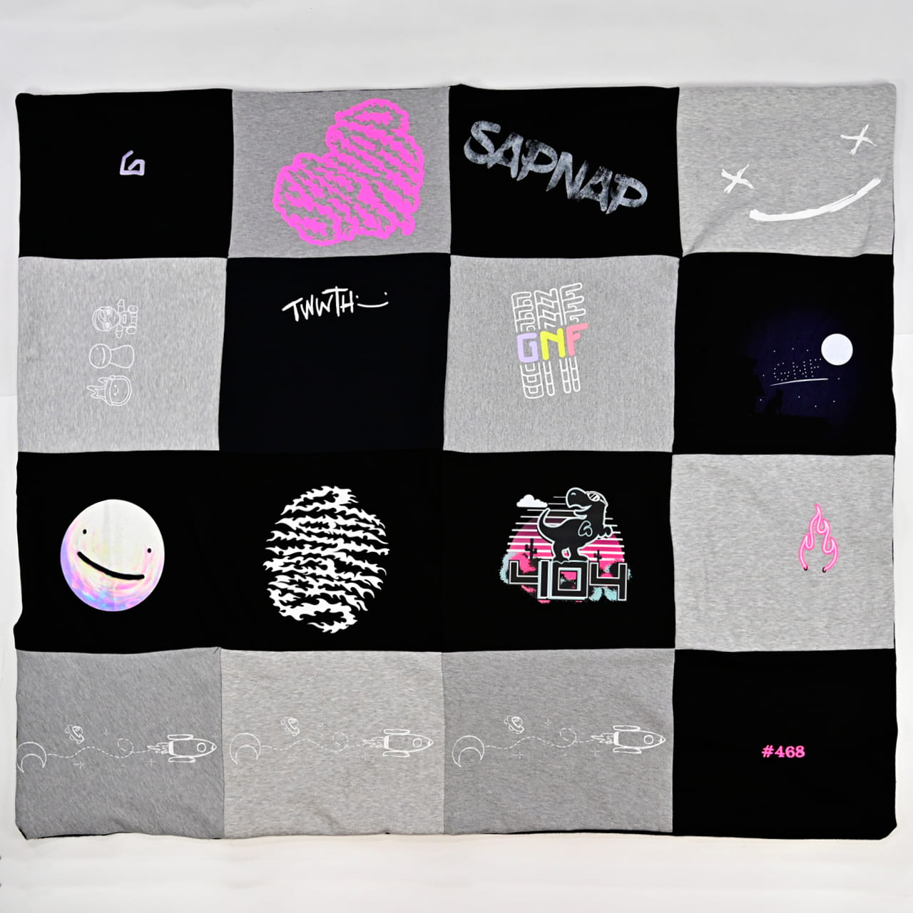 Dream Team Dark Serialized Handcrafted Quilt