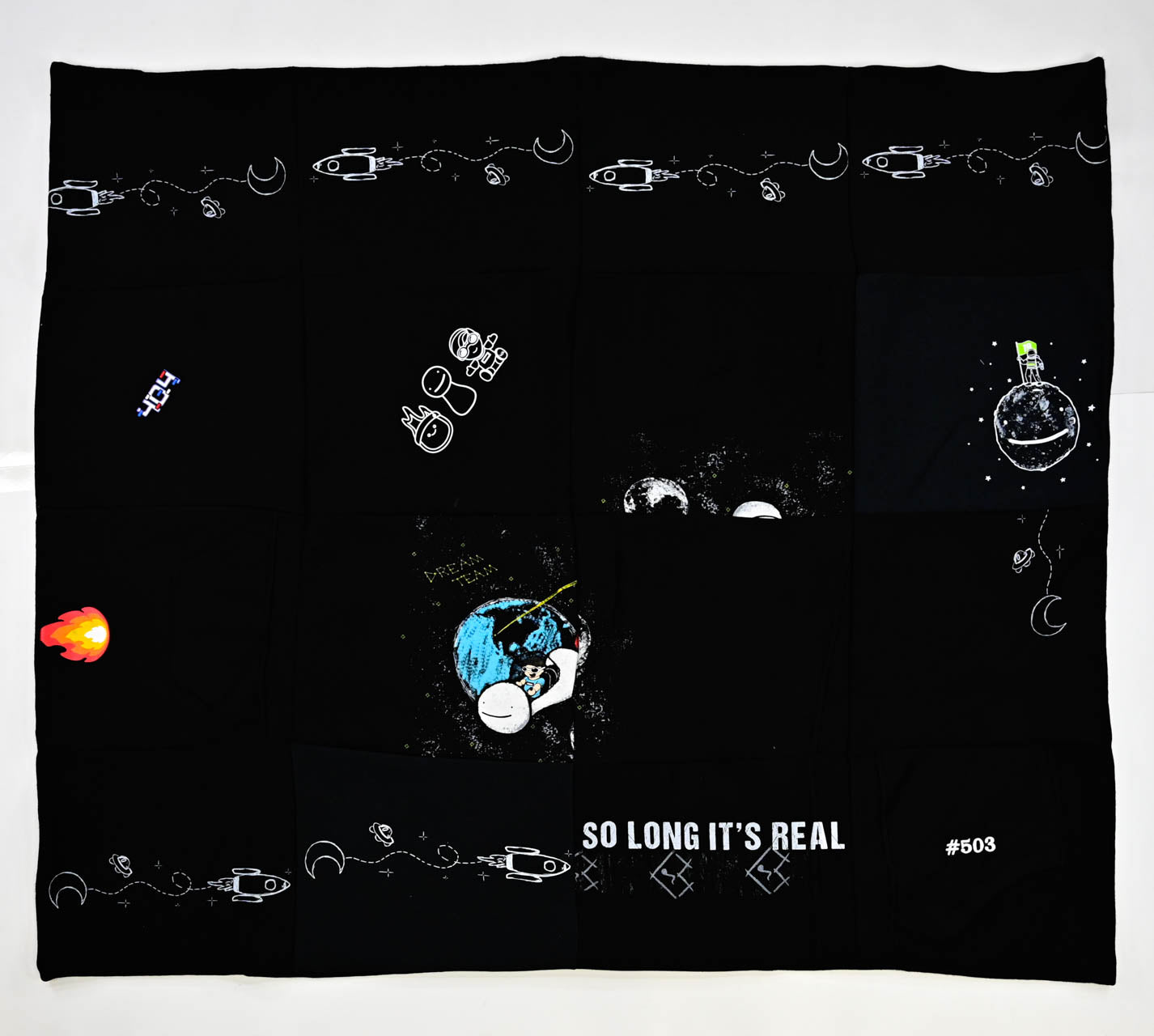 Dream Team Dark Serialized Handcrafted Quilt